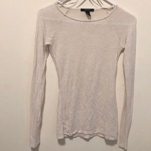 Thin cream colored long sleeve tee